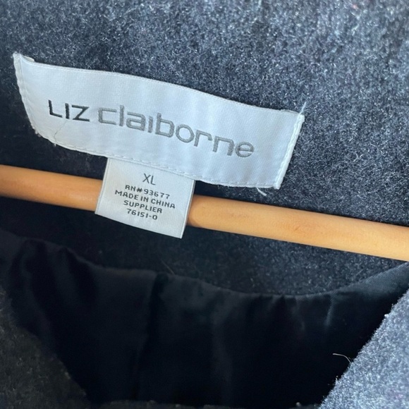 Liz Claiborne Charcoal Military Coat with Toggles - Picture 6 of 6